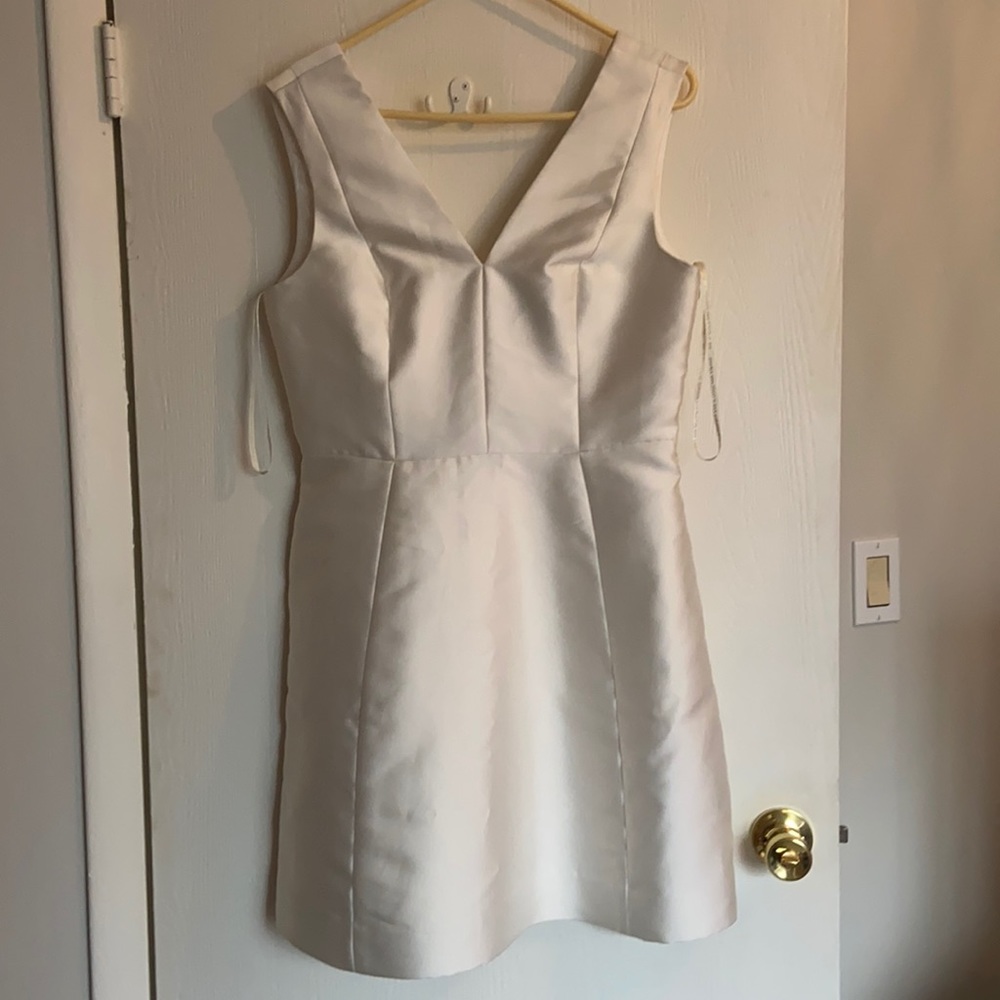 White Kate Spade Bow Back Dress